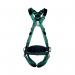 MSA V-Form Full Body Back Chest Hip D-Ring Qwik-Fit Safety Harness with Waistbelt Grn XS MSA10206048 MSA18946