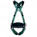 MSA V-Form Full Body Back Chest Hip D-Ring Qwik-Fit Safety Harness with Waistbelt Green Standard MSA18947