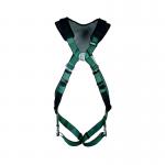 MSA V-Form+ Full Body Back Chest D-Ring Bayonet Safety Harness Green Standard MSA18950