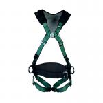 MSA V-Form+ Full Body Back Chest Hip D-Ring Bayonet Safety Harness with Waistbelt Green XS MSA18952