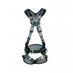 MSA V-Fit Back Chest Hip D-Ring Bayonet Safety Harness with Waistbelt Black XL MSA19220