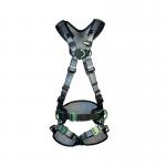 MSA V-Fit Back Chest Hip D-Ring Bayonet Safety Harness with Waistbelt Black XL MSA10206547 MSA19220