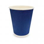MyCafe Ripple Paper Cup 8oz Navy Blue (Pack of 50) MYC10300 MYC10300