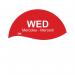 MyCafe Day of Week Food Rotation Label Wednesday Pack of 3500 MYC10611 MYC10611