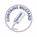 MyCafe Food Label Contains Mustard Removable Pack of 1000 MYC10620 MYC10620