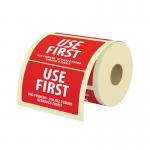 MyCafe Food Label Use First 25x25mm Removable (Pack of 1000) MYC10626 MYC10626