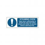 MyCafe Steaming Oven Sign Self Adhesive Vnl 300x100 MYC10684 MYC10684