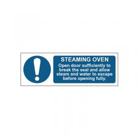 MyCafe Steaming Oven Sign Self Adhesive Vnl 300x100 MYC10684 MYC10684