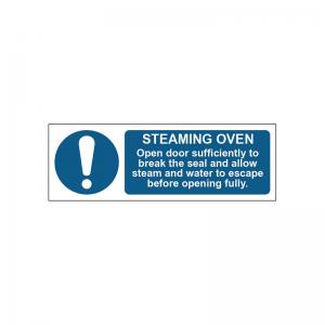MyCafe Steaming Oven Sign Self Adhesive Vnl 300x100 MYC10684 MYC10684