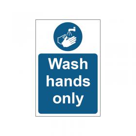 MyCafe Wash Hands Sign Self Adhesive Vnl 200x300 MYC10691 MYC10691
