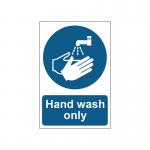 MyCafe Hand Wash Only Sign Self Adhesive PP 200x300 MYC10692 MYC10692