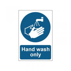 MyCafe Hand Wash Only Sign Self Adhesive PP 200x300 MYC10692 MYC10692