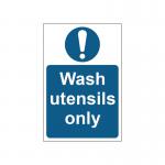 MyCafe Wash Utensils Sign Self Adhesive Vnl 200x300 MYC10695 MYC10695