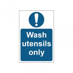 MyCafe Wash Utensils Sign Self Adhesive Vnl 200x300 MYC10695 MYC10695