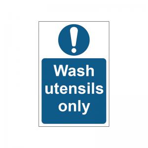 MyCafe Wash Utensils Sign Self Adhesive Vnl 200x300 MYC10695 MYC10695