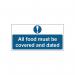 MyCafe All Food Covered and Dated Sign Vnl 100x200 MYC10696 MYC10696