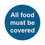 MyCafe All Food Covered Sign Self Adhesive Vnl 100x100 MYC10697 MYC10697