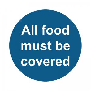 MyCafe All Food Covered Sign Self Adhesive Vnl 100x100 MYC10697