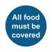 MyCafe All Food Covered Sign Self Adhesive Vnl 100x100 MYC10697 MYC10697