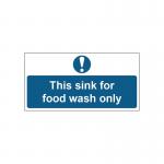 MyCafe Sink Food Wash Sign Self Adhesive Vnl 200x100 MYC10699 MYC10699