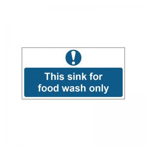 MyCafe Sink Food Wash Sign Self Adhesive Vnl 200x100 MYC10699 MYC10699