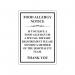 MyCafe Food Allergy Sign Self Adhesive Vnl 297x210 MYC10701 MYC10701