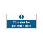 MyCafe Sink Pot Wash Sign Self Adhesive Vnl 200x100 MYC10703 MYC10703