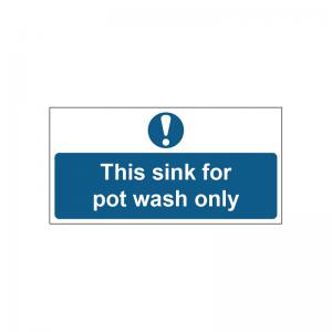 MyCafe Sink Pot Wash Sign Self Adhesive Vnl 200x100 MYC10703 MYC10703