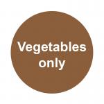 MyCafe Vegetables Only Sign Self Adhesive Vnl 100x100 MYC10708 MYC10708