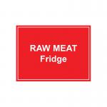 MyCafe Raw Meat Fridge Sign Self Adhesive Vnl 150x200 MYC10709 MYC10709