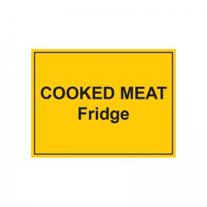 MyCafe Cooked Meat Fridge Sign Self Adhesive Vnl 150x200 MYC10711