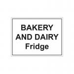 MyCafe Bakery and Dairy Fridge Sign Self Adhesive Vnl 150x200 MYC10715 MYC10715