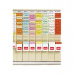 The photo shows a Nobo T-Card 7 Day Planning Kit with various accessories, including T-Cards and a magnetic strip. The kit is designed to help users efficiently plan and organize their tasks and schedules for the week ahead.