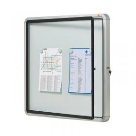 Nobo Premium Plus Outdoor Magnetic Lockable Notice Board 708x667x43mm 6xA4 1902578 NB06404