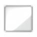 The picture shows a stylish Nobo Premium Plus outdoor magnetic notice board, measuring 708x667x43mm. It is lockable and can hold 6xA4 size documents. The sleek design makes it an ideal choice for displaying important notices and information outdoors.