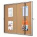 Nobo Internal Glazed Case Cork Sliding Door 15 x A4 1902607 NB07519