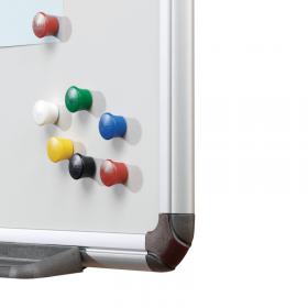 Nobo Magnetic Pin Assorted Colours 18mm Pack of 12 1901102 NB12053