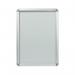 The Nobo Premium Plus A2 Poster Frame Sign Holder with Snap Frame features a sleek, modern design with a Nobo logo on the bottom right corner. The frame has a glossy black finish and clear acrylic covering, perfect for displaying A2 size posters or photographs. The snap frame makes it easy to change out content without removing from the wall.