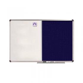 Nobo Classic Combination Felt/Steel Noticeboard 1200x900mm Blue 1902258 NB19703