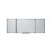 This image shows a sleek, modern Nobo magnetic whiteboard with a durable steel frame. The whiteboard features a folding design, making it easily portable and convenient for any workspace. It measures 1200x900mm and has a confidential finish, perfect for meetings and presentations.