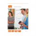 This photograph features a pack of 5 Nobo Plain Flipchart Pads. Each pad is sized A1 and contains 40 sheets. The pads are white with a sturdy backing and are perfect for presentations, group brainstorming, or creative writing sessions.