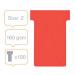 Nobo T-Card Size 2 48 x 85mm Red (Pack of 100) 2002003 NB38906