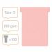 Nobo T-Card Size 3 80 x 120mm Pink (Pack of 100) 2003008 NB38916