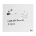 Nobo Small Magnetic Glass Whiteboard Tile 300x300mm White 1903956 NB41985