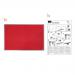 Nobo Essence Felt Notice Board 600 x 450mm Red 1915202 NB60874