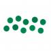 Nobo Whiteboard Magnets 38mm Green (Pack of 10) 1915317 NB61139