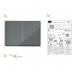 Nobo Premium Plus Lockable Noticeboard 18xA4 Sheets Grey Felt 1915338 NB61160