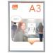 Nobo A3 Poster Frame Anodised Clip Wall Mountable Silver 1915577 NB62067