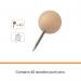 Nobo Noticeboard Wooden Push Pin (Pack of 40) 1915709 NB64314