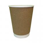 Cup 12oz Kraft Ripple (Pack of 500) NU903002 NC58479